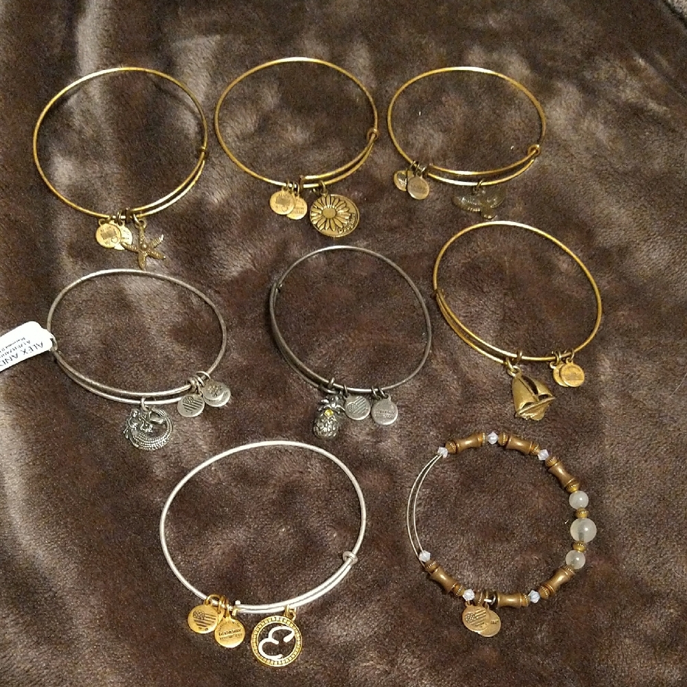 Bundle: 8 Alex & Ani Bangle Bracelet Set - image 1